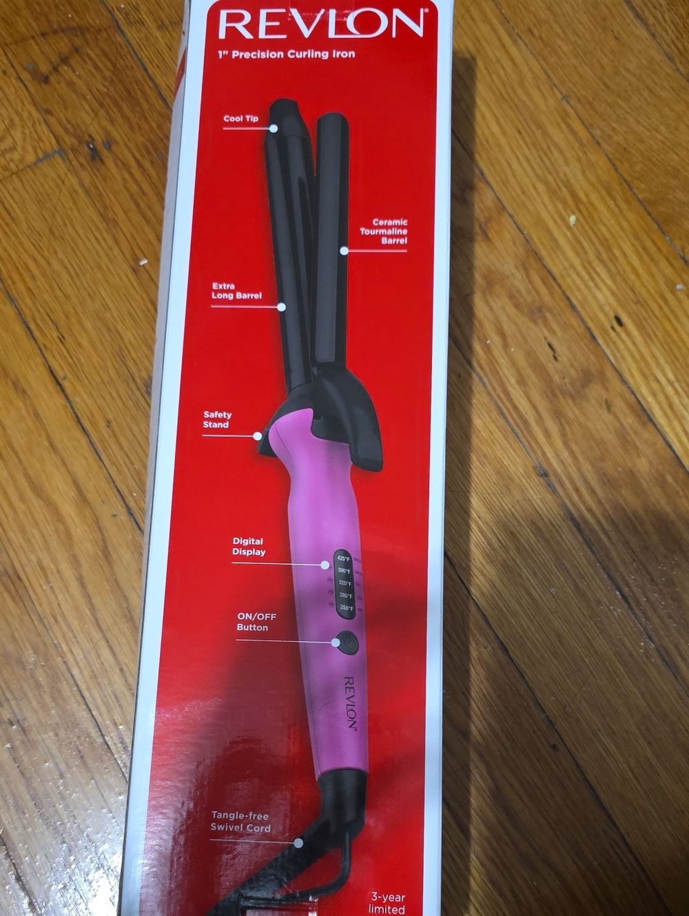 Revlon Pink Curling Iron with Black Barrel